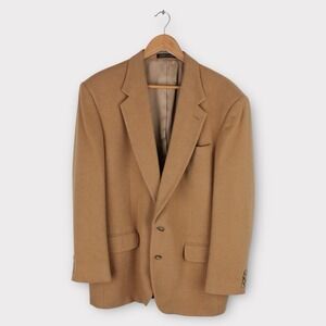 Stafford 100% Camel Hair Blazer Sport Coat Tan Camelhair Men's 42L